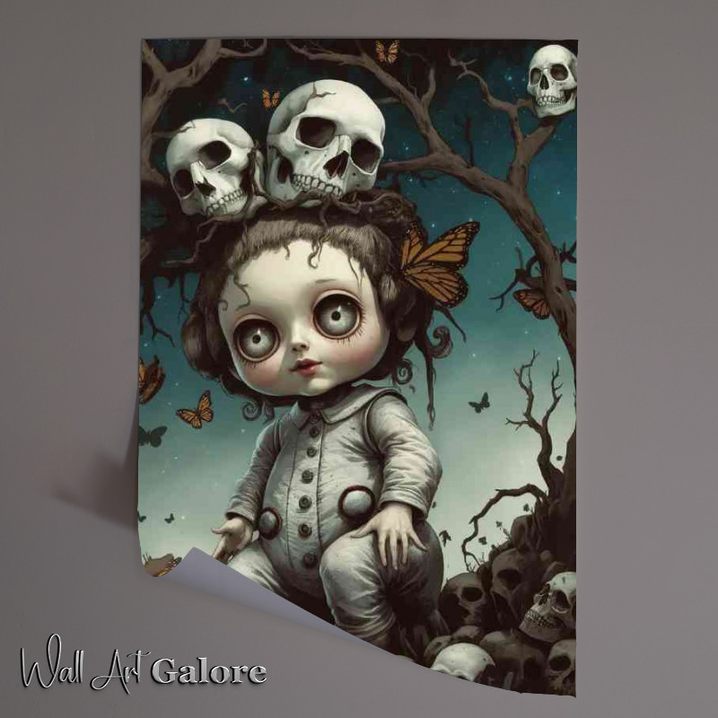Buy Unframed Poster : (Surrealistic scene with a large stylized character)