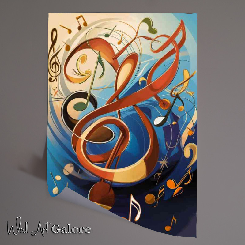 Buy Unframed Poster : (Abstract representation of musical notes)