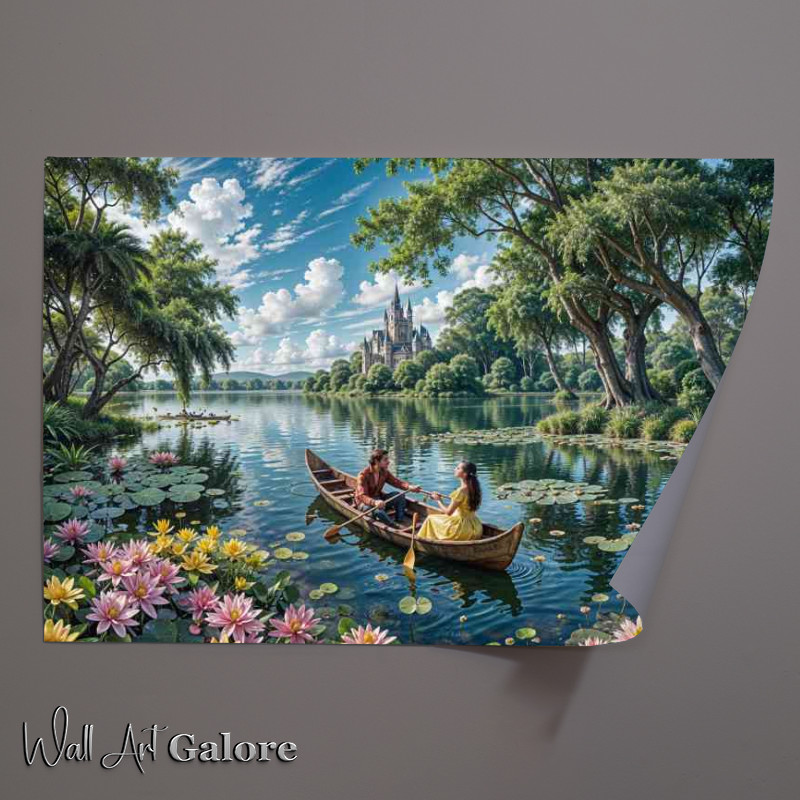 Buy Unframed Poster : (Prince and princess on the lake)