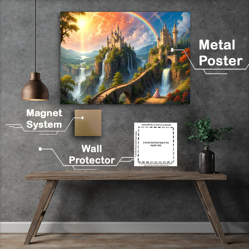 Buy Metal Poster : (Princess in her fairytale castle)