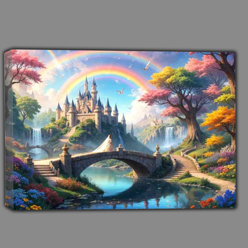 Buy Canvas : (Princess on the bridge to the castle)