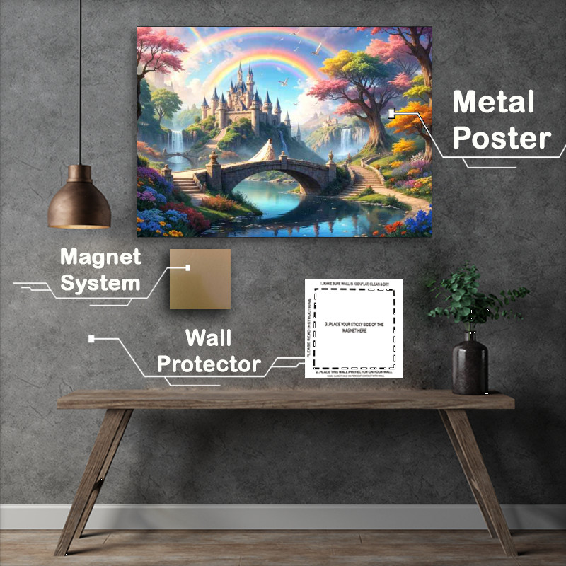 Buy Metal Poster : (Princess on the bridge to the castle)
