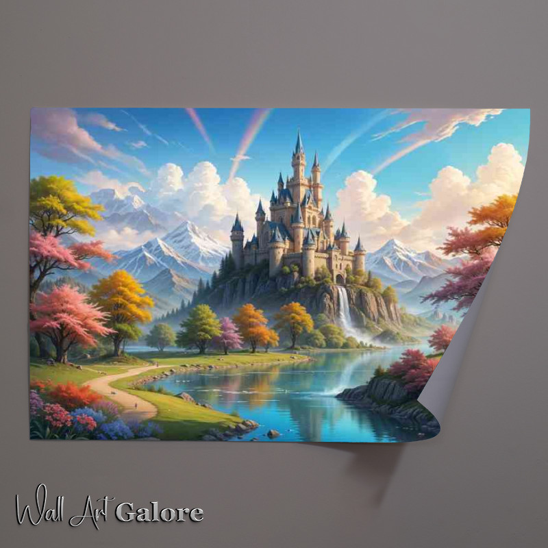 Buy Unframed Poster : (The enchanting castle by the lake)