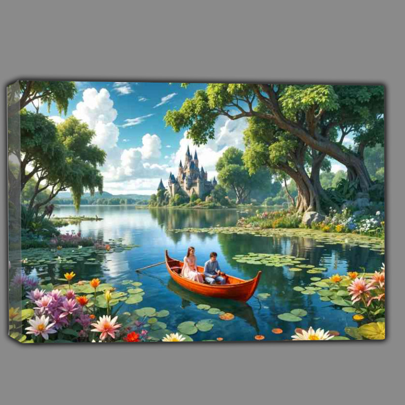 Buy Canvas : (princess and prince on the lake)