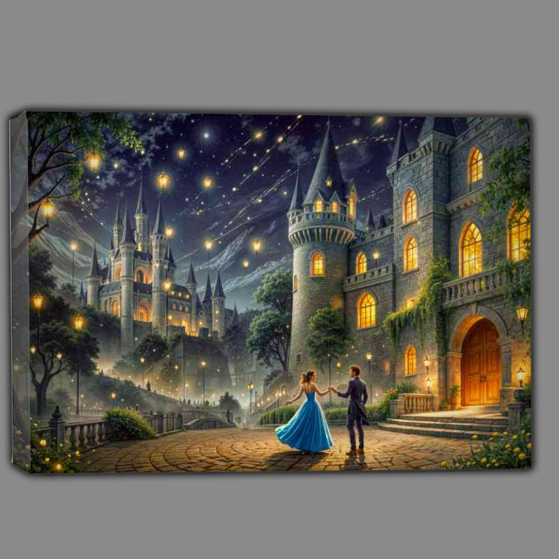 Buy Canvas : (princess dancing next to the castle)