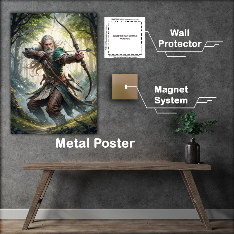 Buy Metal Poster : (Elf warrior in the forest)