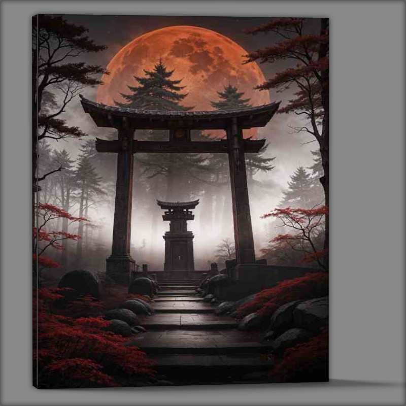 Buy Canvas : (Dark tori gate full moon)
