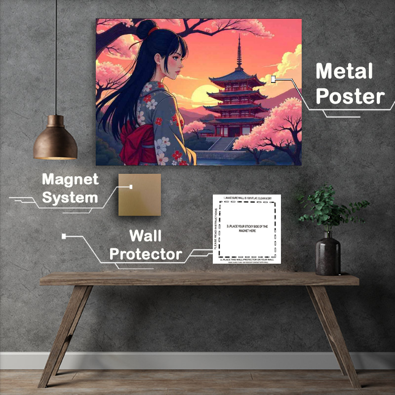 Buy Metal Poster : (Gesiha going home to village)