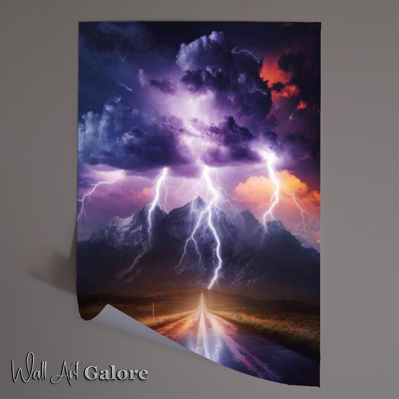 Buy Unframed Poster : (Landscape dominated by a mountain)