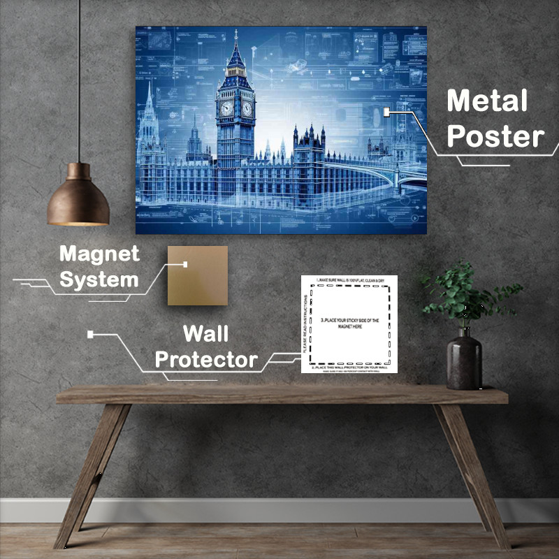 Buy Metal Poster : (Big Ben Blueprint pride)
