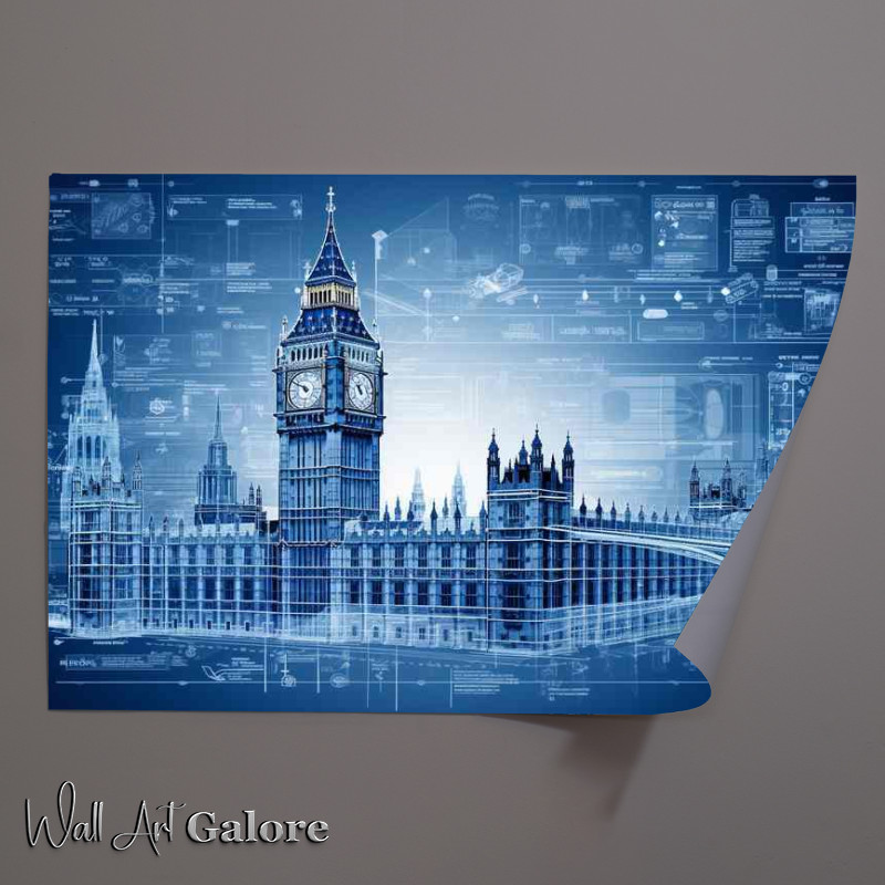 Buy Unframed Poster : (Big Ben Blueprint pride)