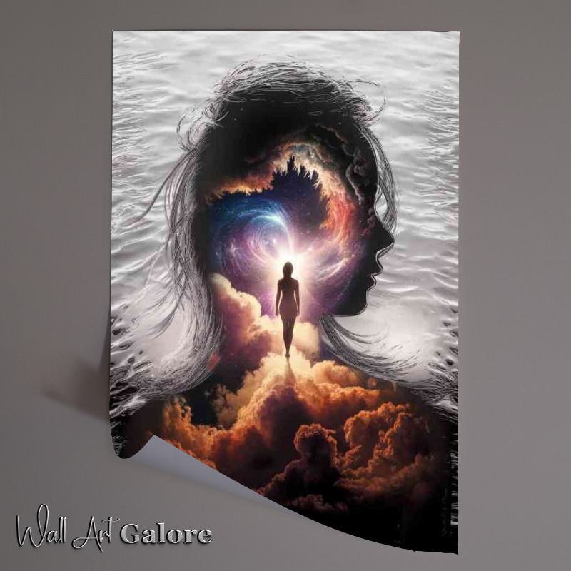 Buy Unframed Poster : (Surrealistic representation of a woman s silhouette)