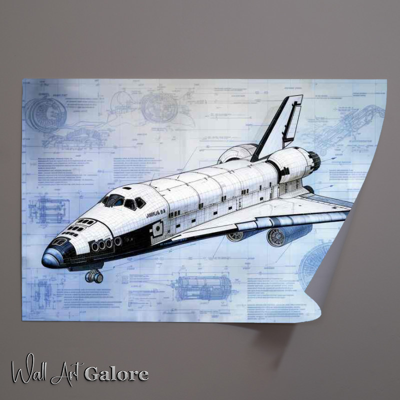 Buy Unframed Poster : (Blueprint of Space Exploration Wonder)
