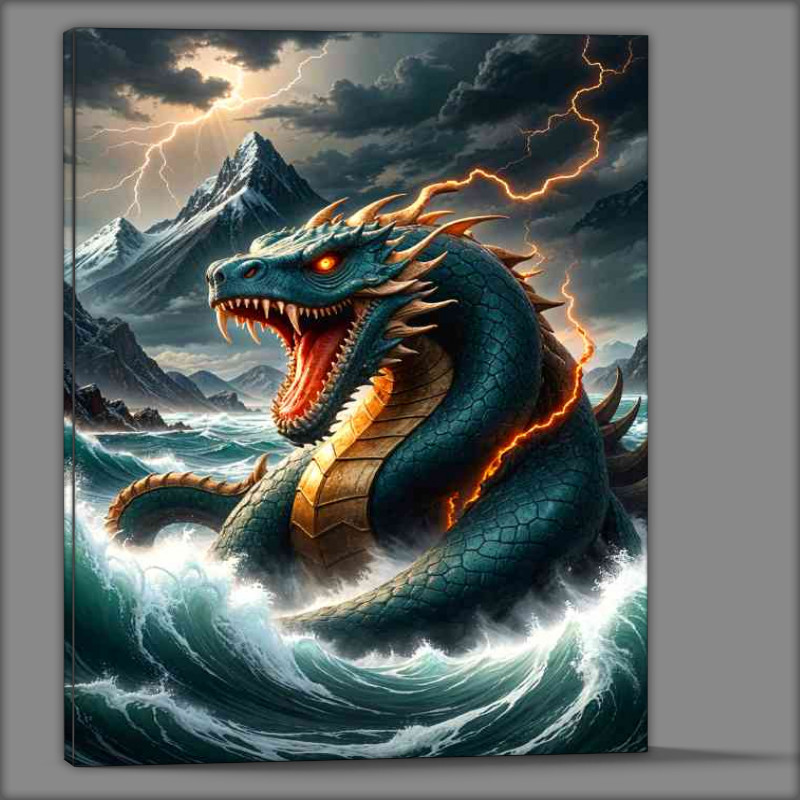 Buy Canvas : (Jörmungandr the norse mythology god of the seas)