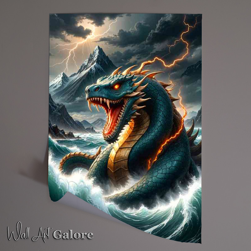 Buy Unframed Poster : (Jörmungandr the norse mythology god of the seas)
