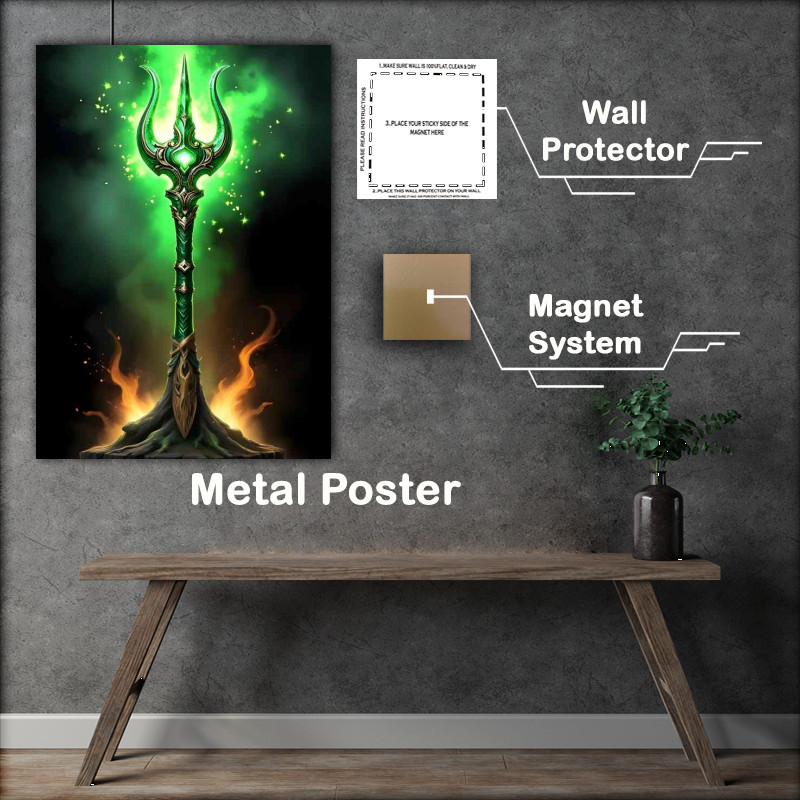 Buy Metal Poster : (Lokis Scepter stagg norse mythology god)
