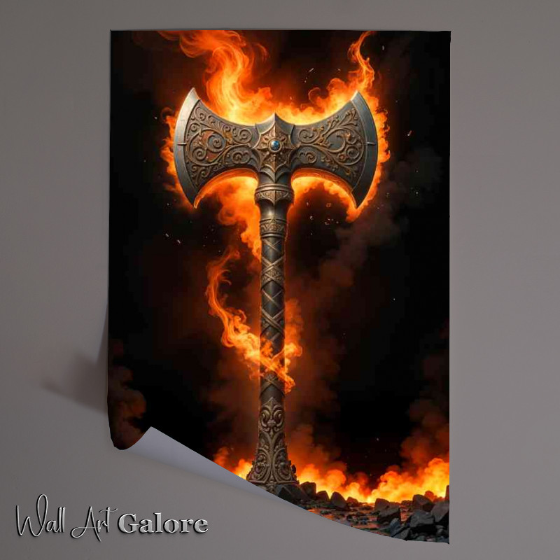 Buy Unframed Poster : (Odins axe through the fire)