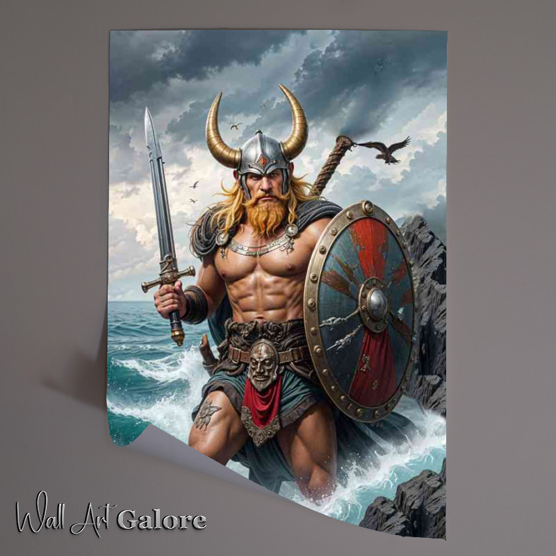 Buy Unframed Poster : (Viking of valhalla on way to battle)