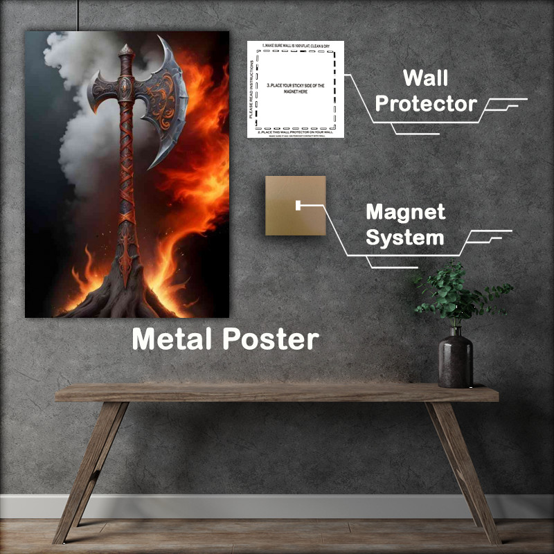 Buy Metal Poster : (Vikings choice of wepon norse mthology)