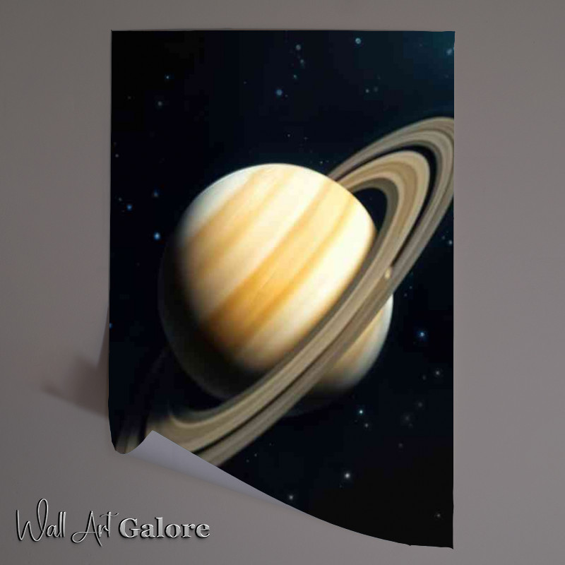 Buy Unframed Poster : (Saturn planet withgas rings)
