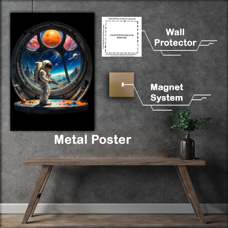 Buy Metal Poster : (Astronaut on his way to mars)