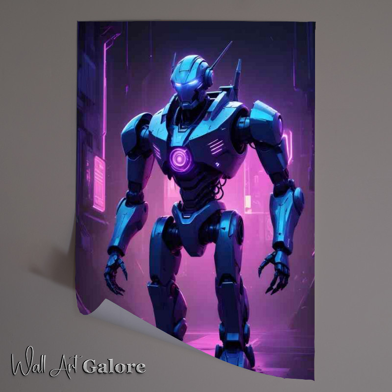 Buy Unframed Poster : (Cyberpunk robot in battle mode)