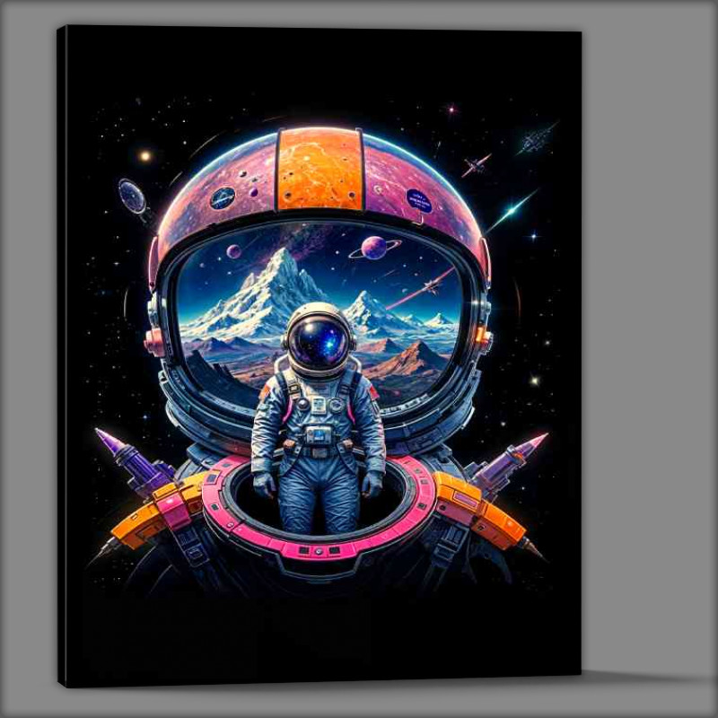Buy Canvas : (Futuristic astronaut with helmet)