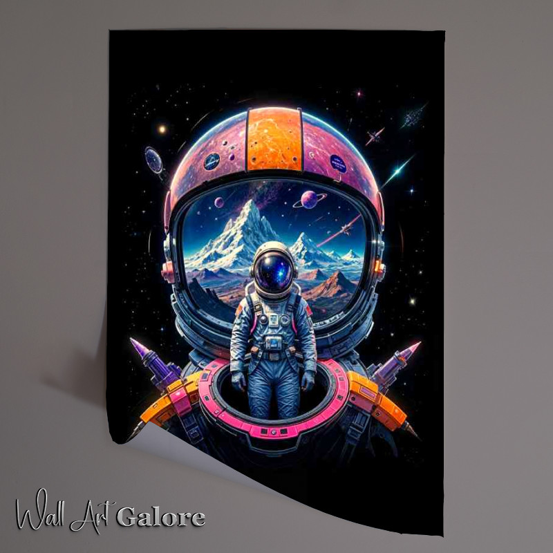 Buy Unframed Poster : (Futuristic astronaut with helmet)