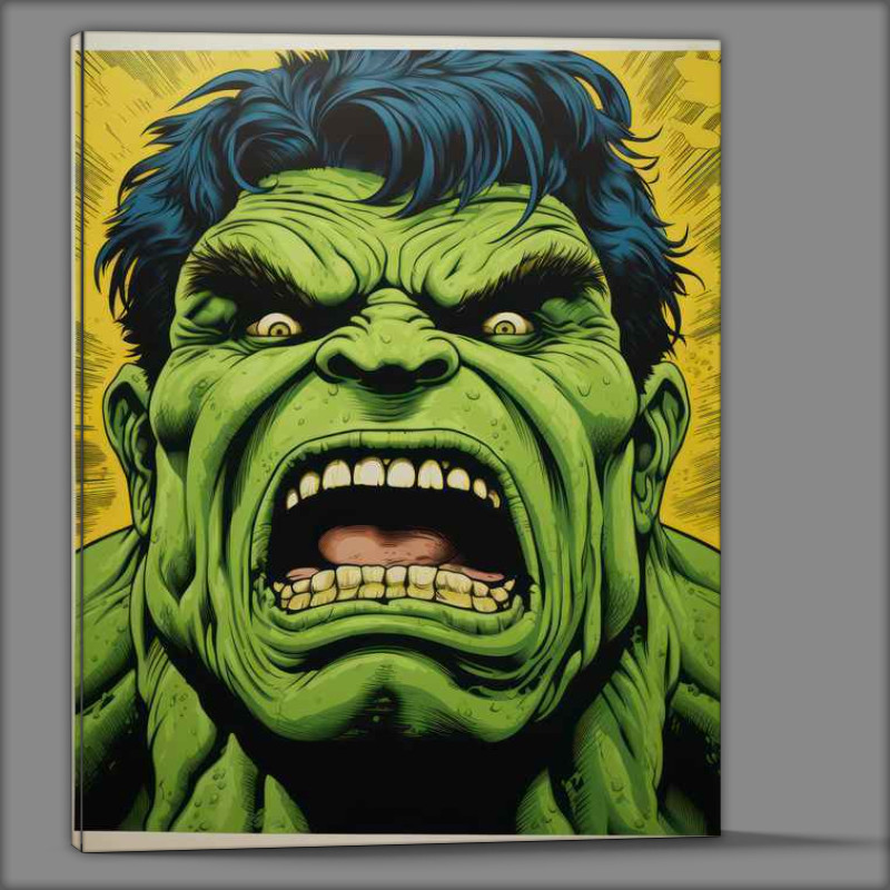 Buy Canvas : (Hulk Angry face cartoon style art)