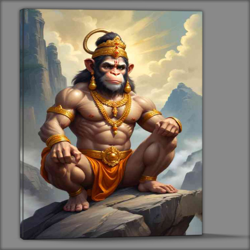 Buy Canvas : (Diety Lord Hanuman in the mountains)
