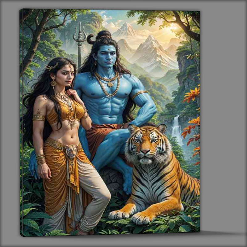Buy Canvas : (Lord Shiva and Shakti Divine Love)