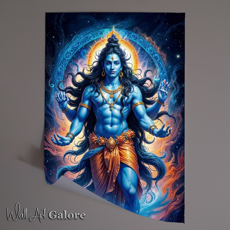 Buy Unframed Poster : (Lord Shiva colourful hands out)