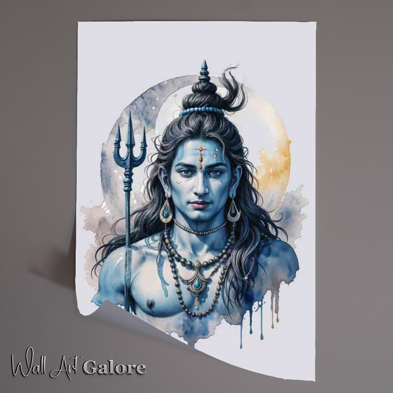 Buy Unframed Poster : (Lord Shiva with staff)