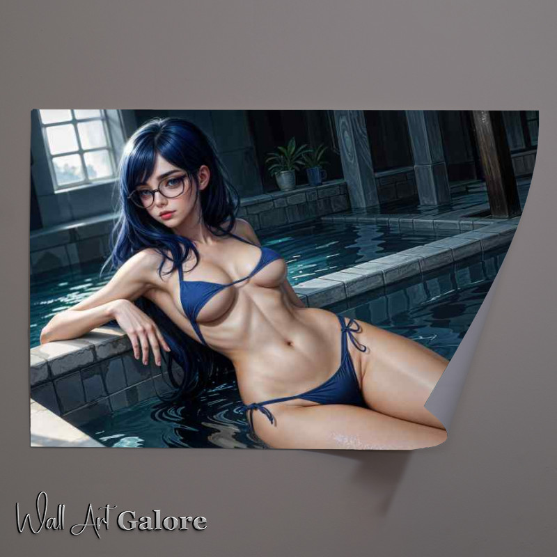 Buy Unframed Poster : (Animae girl bathing)