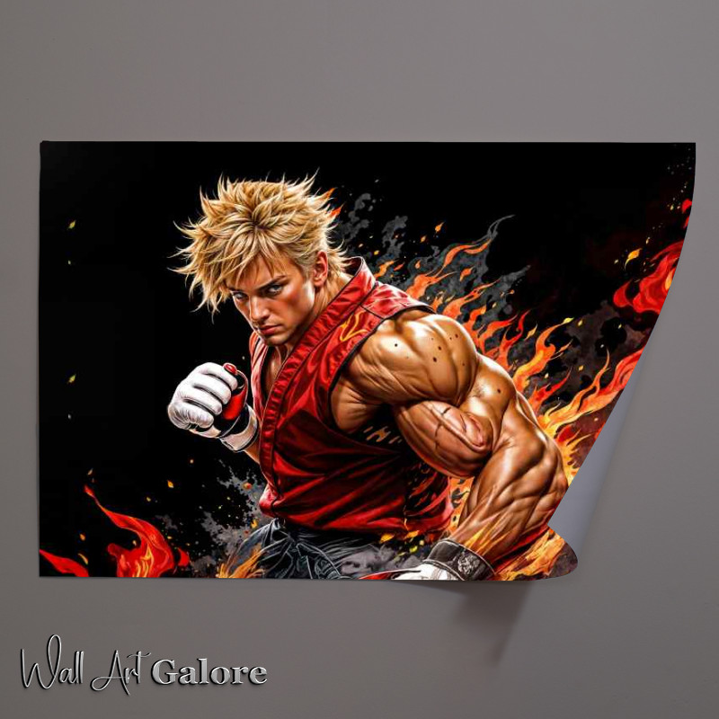 Buy Unframed Poster : (Ken street fighter style animae)