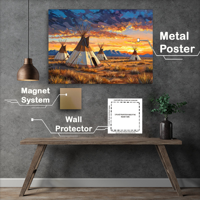 Buy Metal Poster : (Tipis on the american planes)