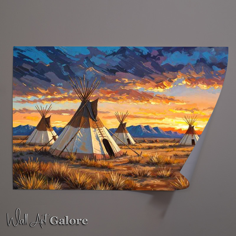 Buy Unframed Poster : (Tipis on the american planes)