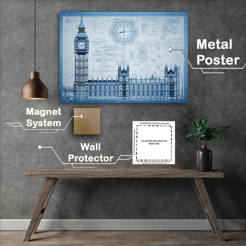 Buy Metal Poster : (Londons Towering Timepiece)