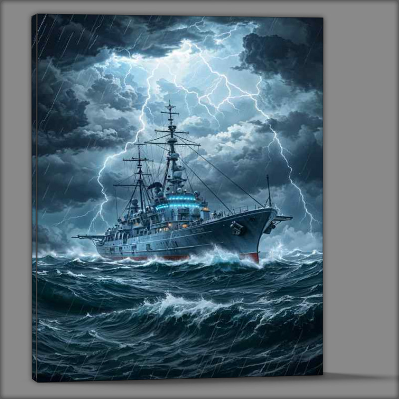 Buy Canvas : (Aircraft carrier at sea)