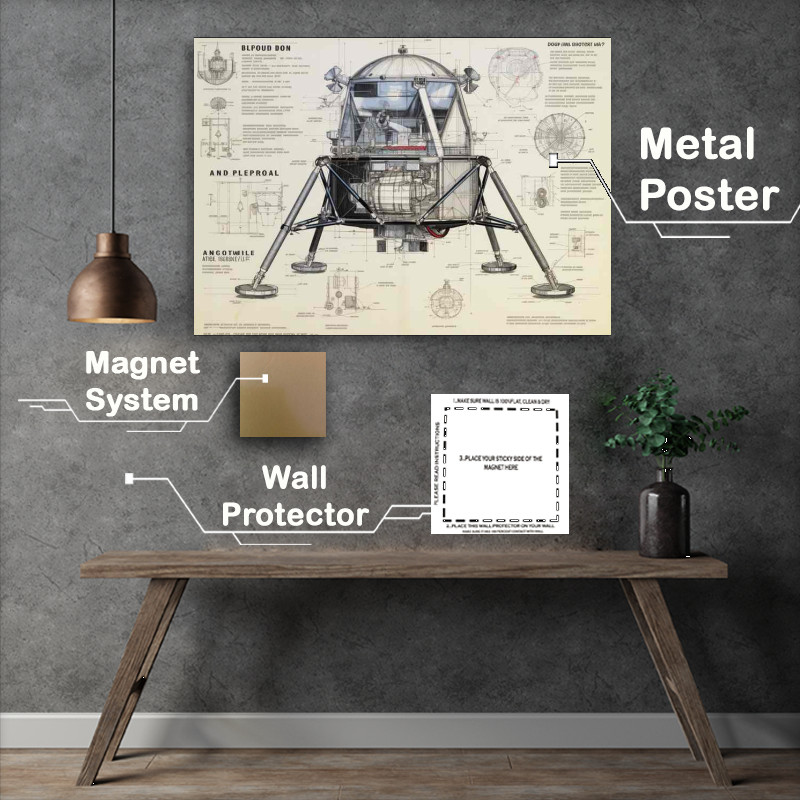 Buy Metal Poster : (Moon Landing Engineering Marvel)