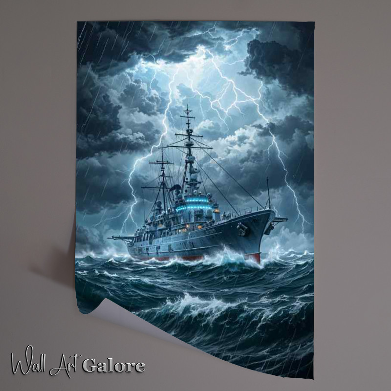 Buy Unframed Poster : (Aircraft carrier at sea)