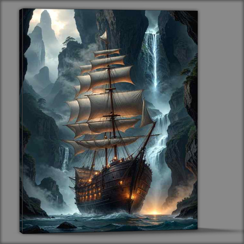 Buy Canvas : (Large sailing ship on the seas)