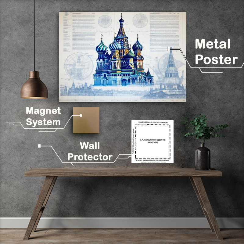 Buy Metal Poster : (Moscows Colorful Splendor engineering masterpiece)
