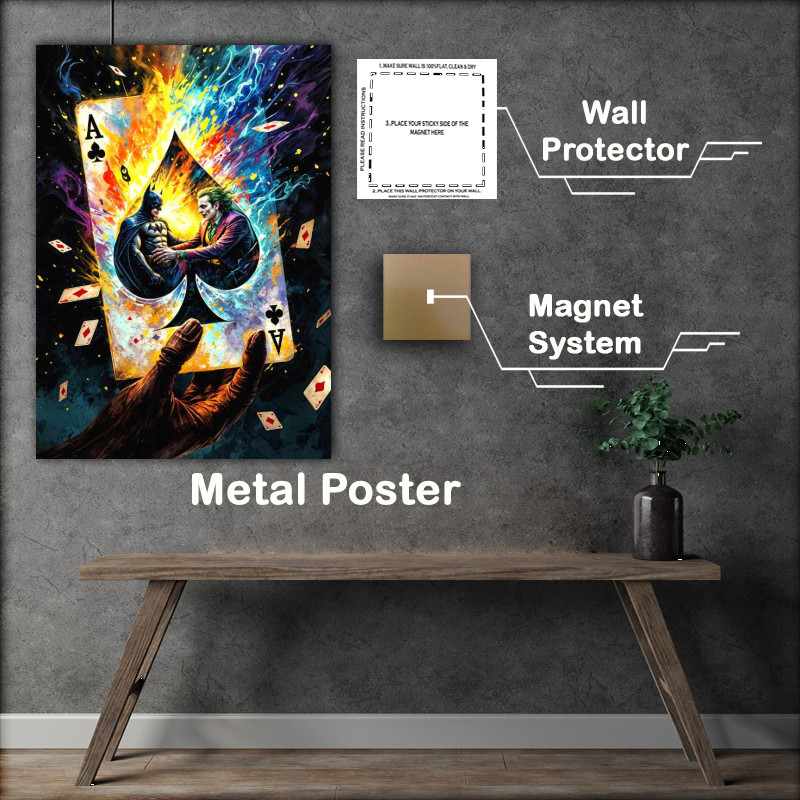 Buy Metal Poster : (Best friends batman and joker)