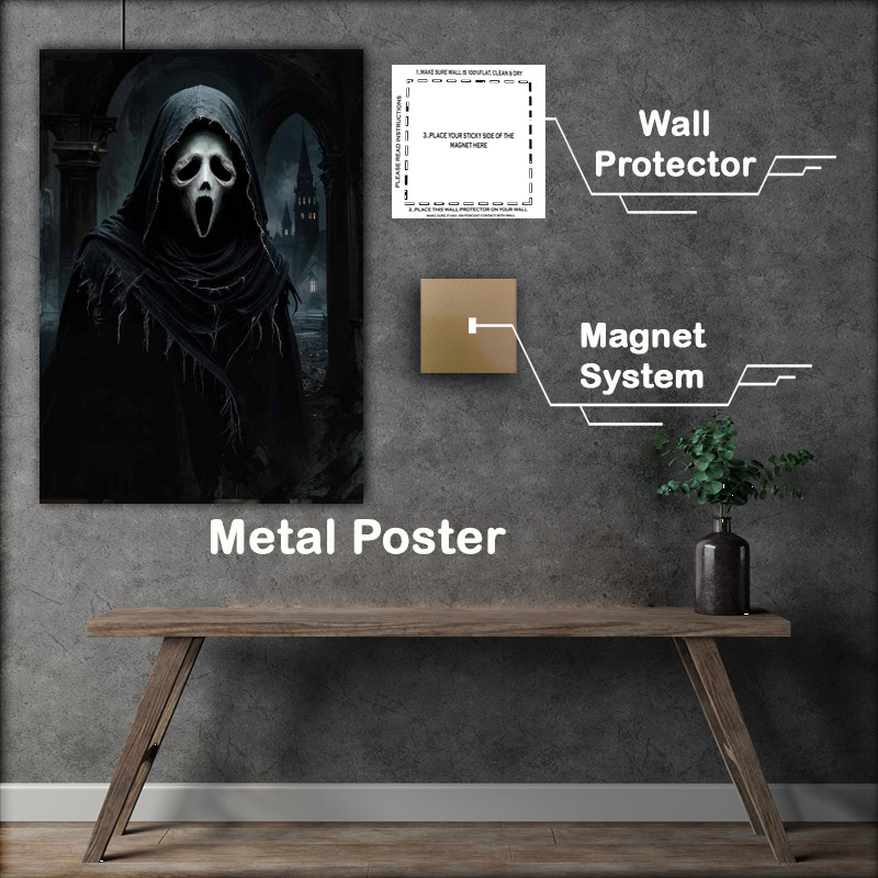Buy Metal Poster : (Ghostface style scream)