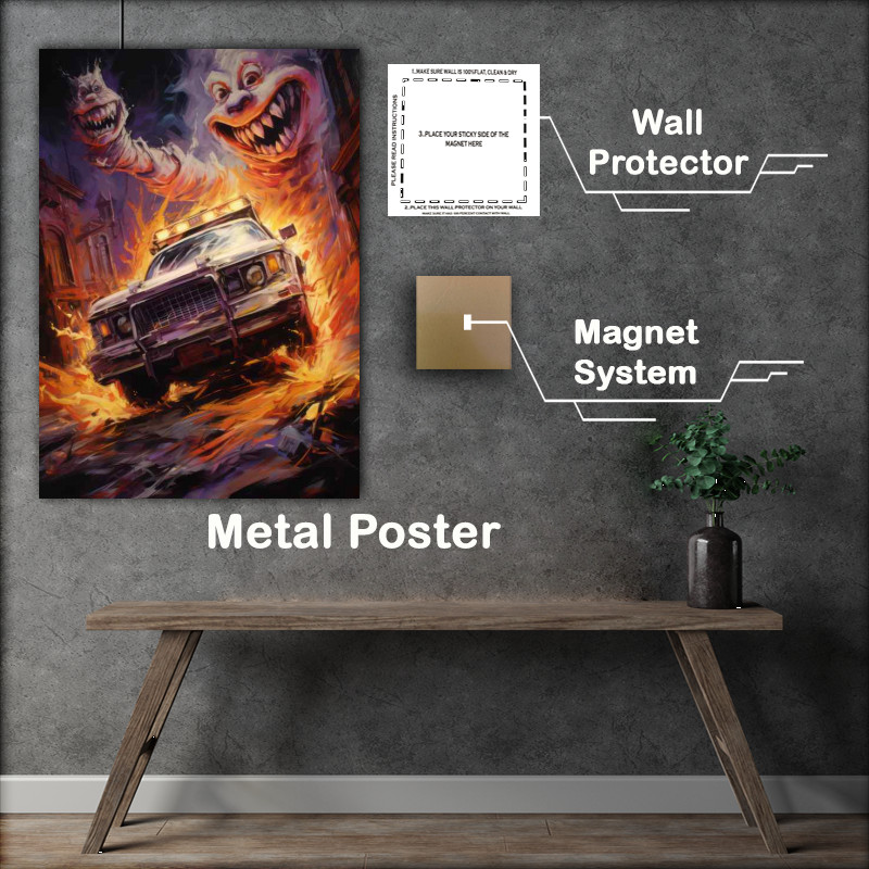 Buy Metal Poster : (Gothic Ghosts Hauntings in History Ghostbusters Very colourful)