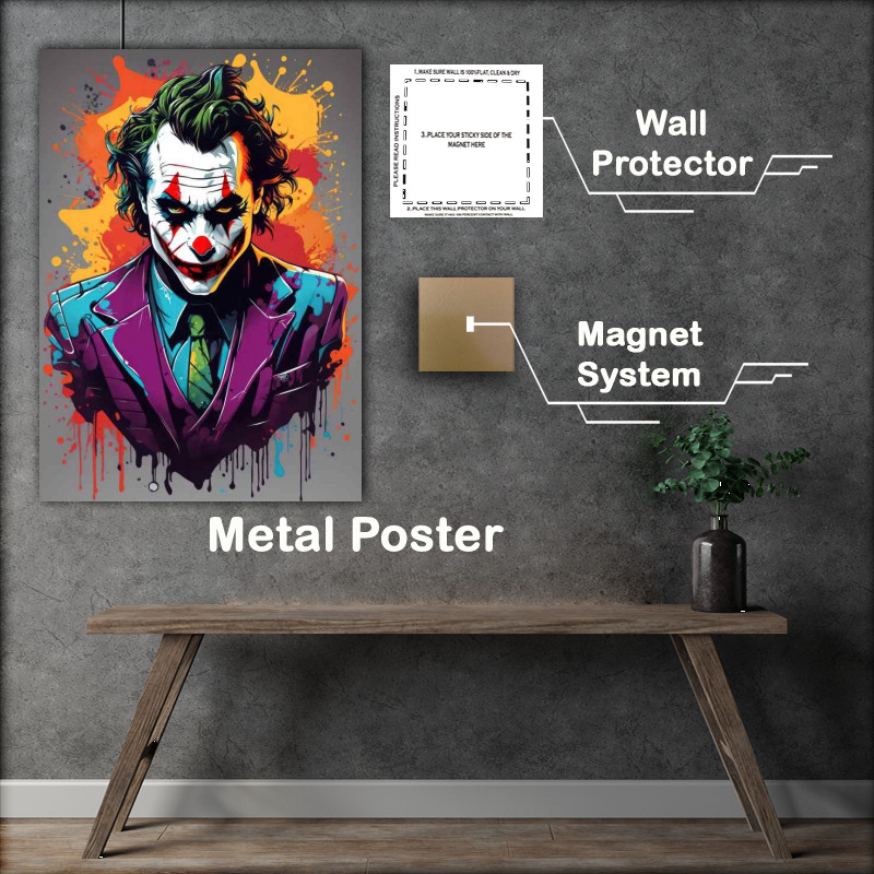 Buy Metal Poster : (Joker splash art painted)