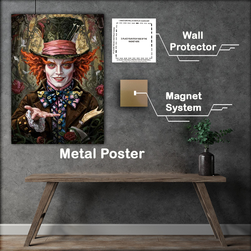 Buy Metal Poster : (Mad hatter in the forest)