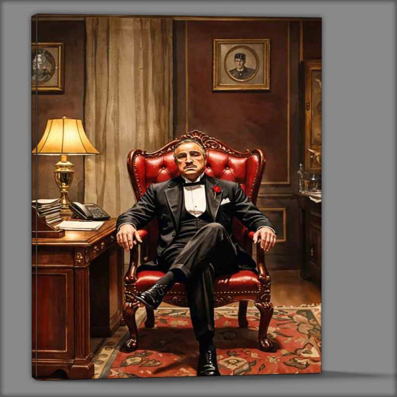Buy Canvas : (Marlon brando in the red chair)