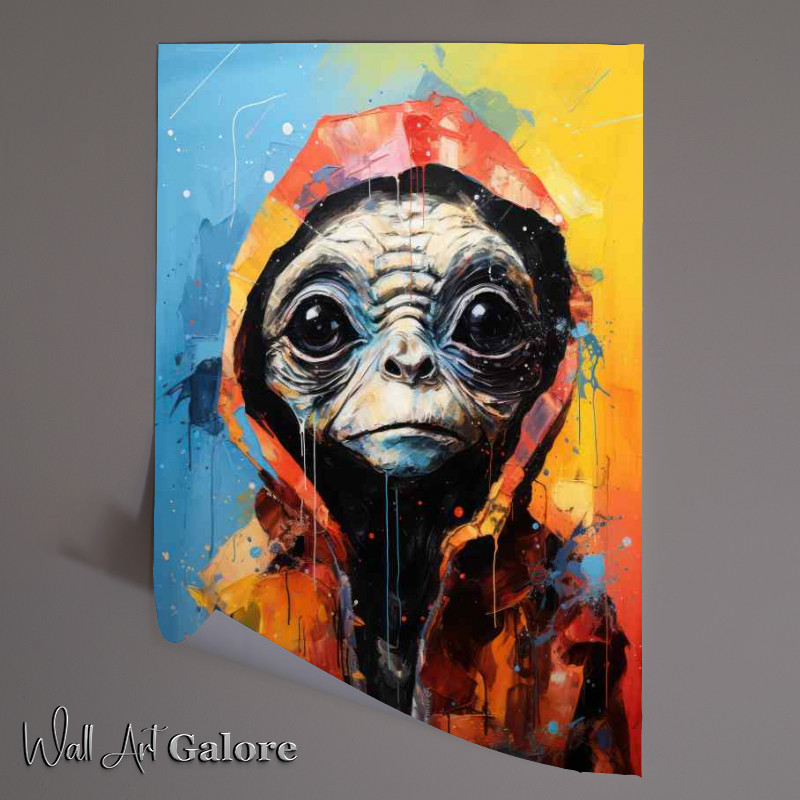 Buy Unframed Poster : (Pallet knife painting of E.T Very colourful)